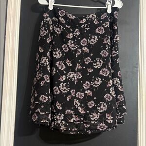 White House Black Market Layered A-Line Side Zip Skirt 10 Length: 22”